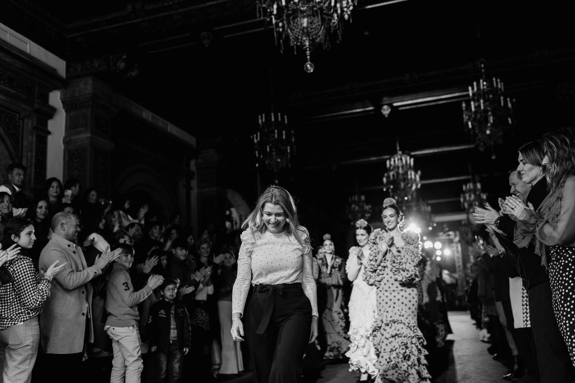 Mónica Méndez at the end of her Rame collection show at We Love Flamenco.