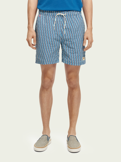 Halflange zwembroek met print | Scotch & Soda