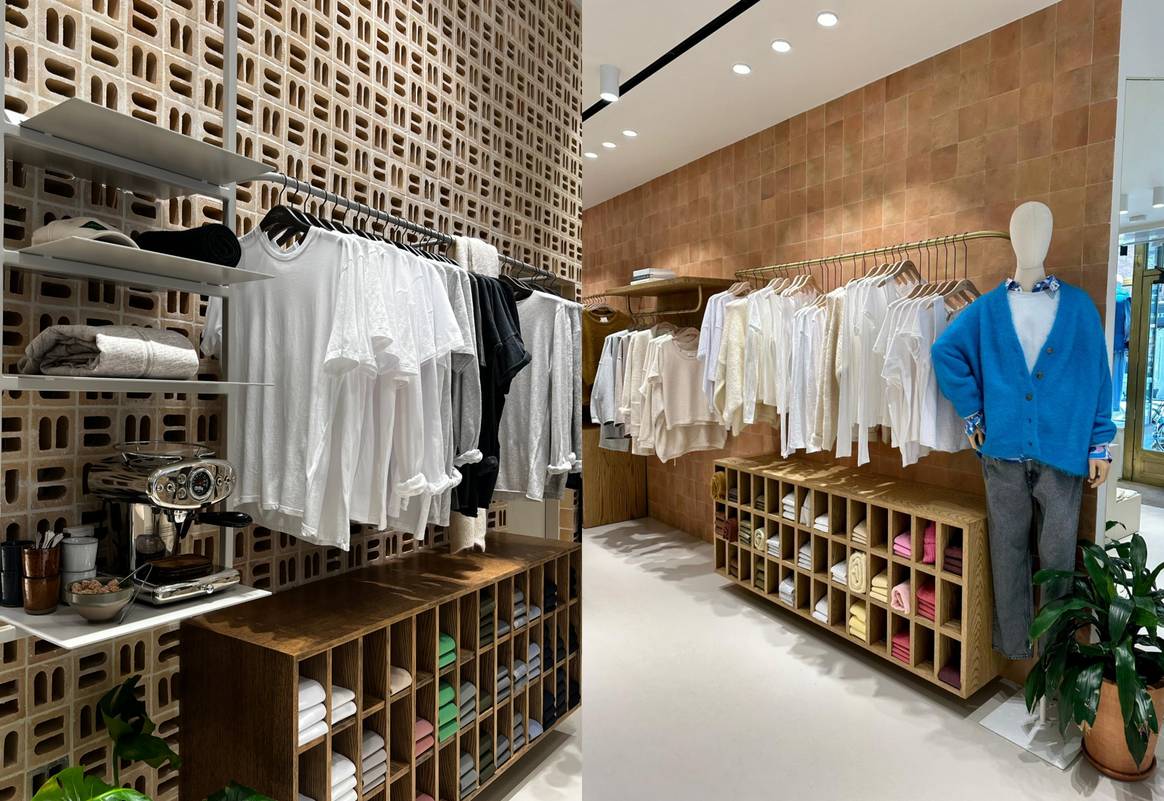The American Vintage stores in New York (left) and Bordeaux (right). Images courtesy of American Vintage.