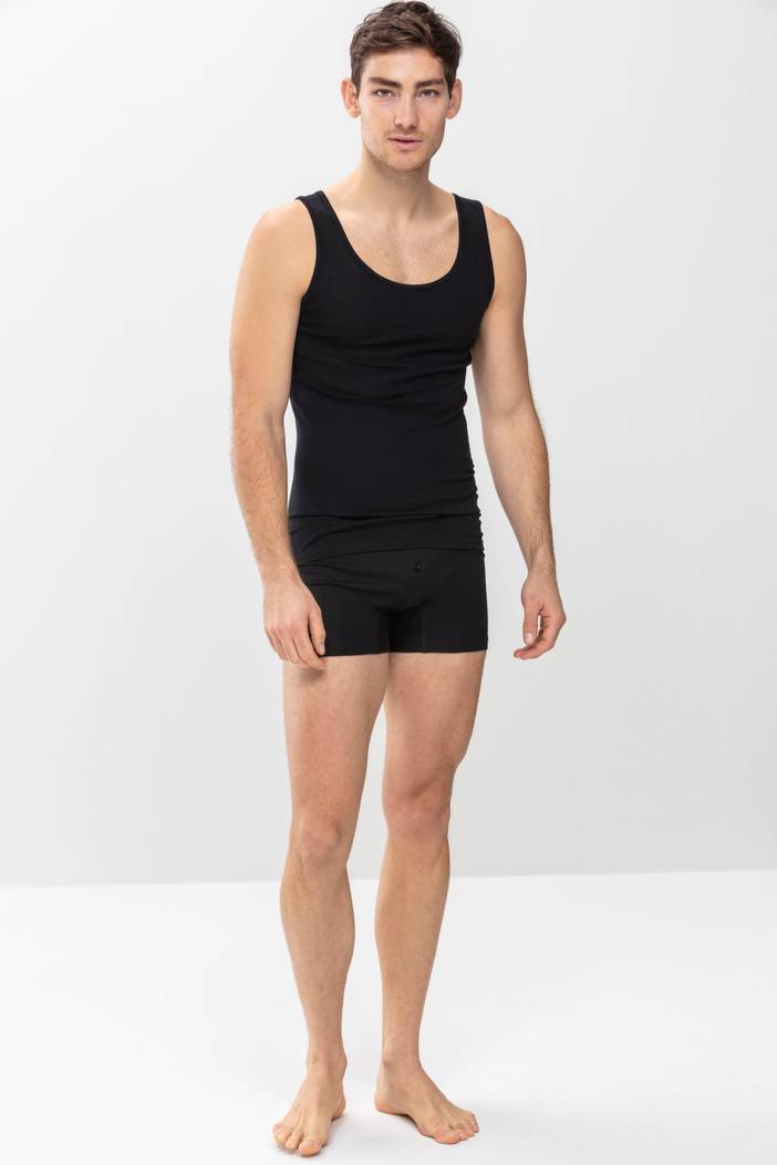 Athletic-Shirt Serie Casual Cotton Schwarz | Mey