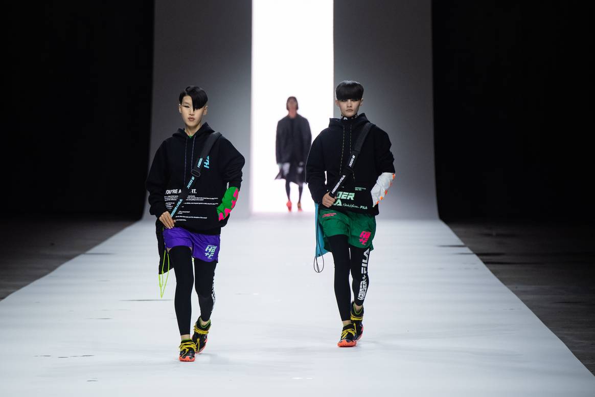 Haider Ackermann x Fila SS23 Manchester show. Image: Haider Ackermann x Fila