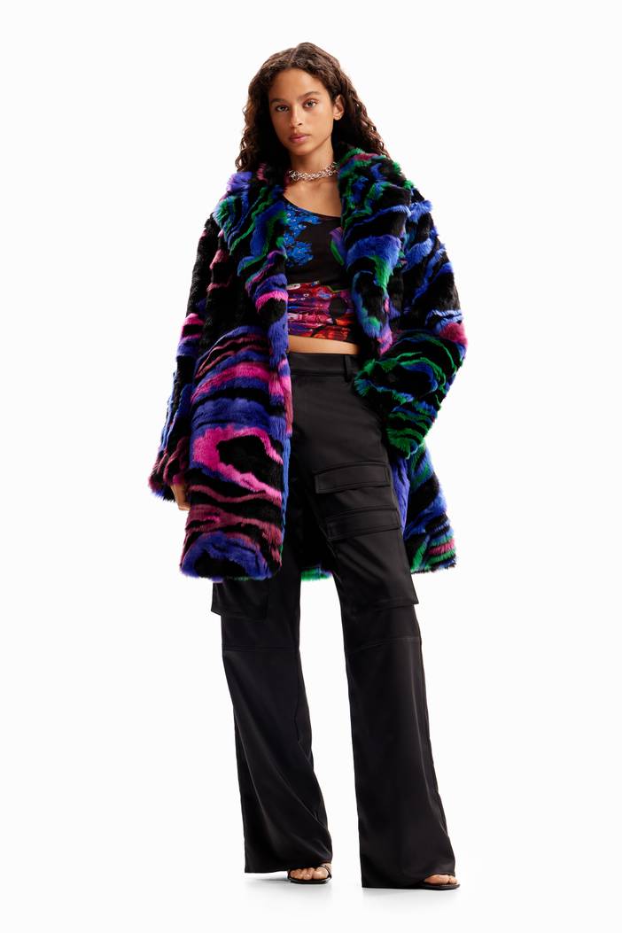 M. Christian Lacroix fur-effect coat | Desigual