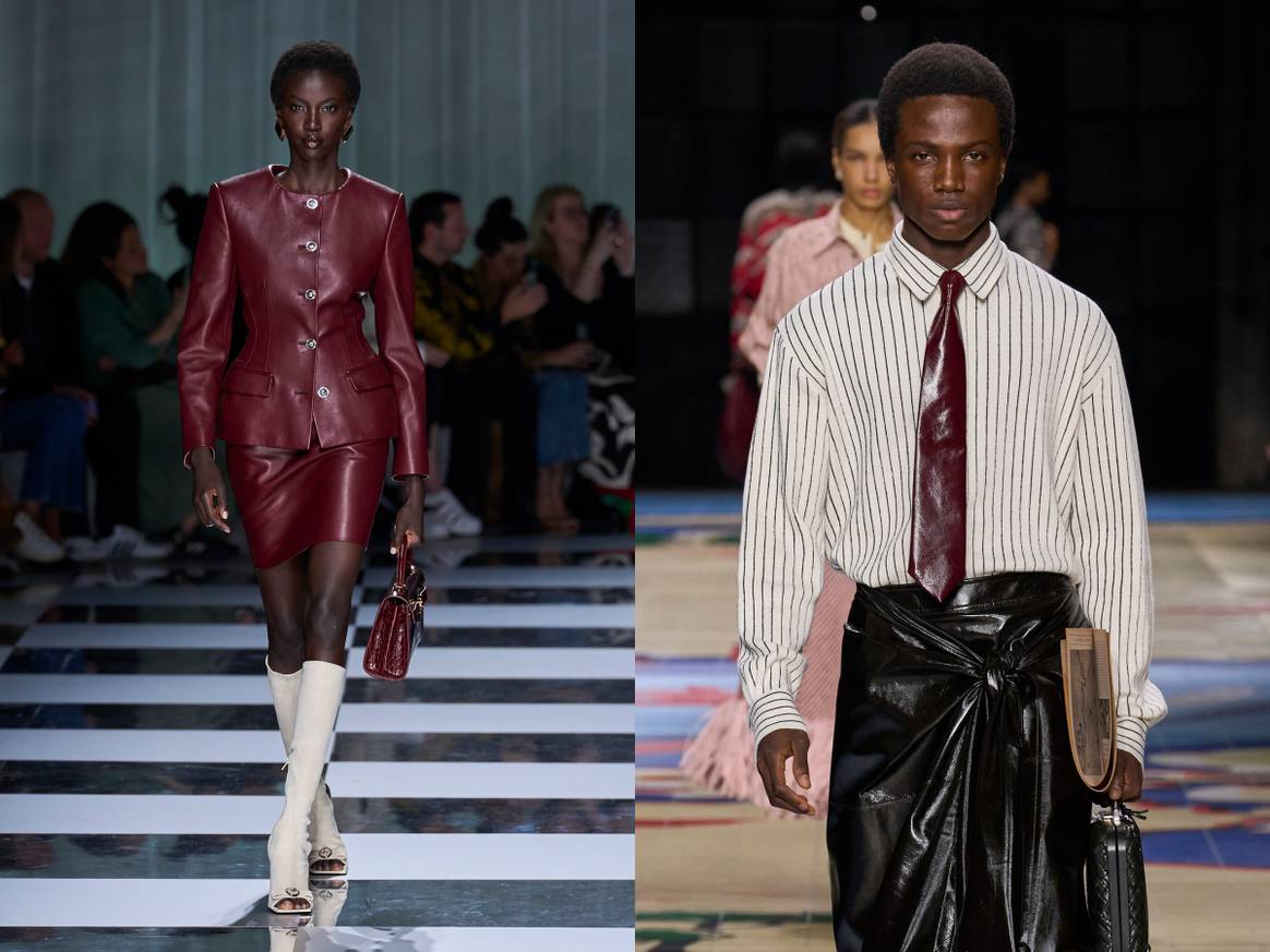 Versace SS24 Ready-to-Wear + Bottega Veneta SS24 Ready-to-Wear. Credit: Launchmetrics/Spotlight