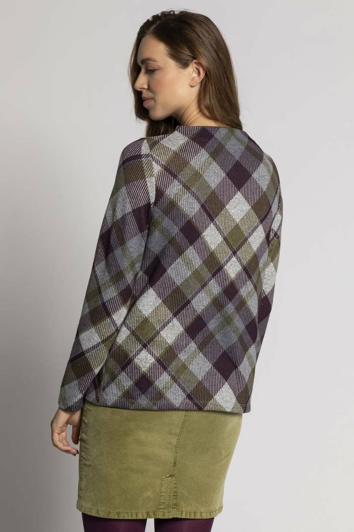 Sweatshirt checkedprint flauschi | Gina Laura