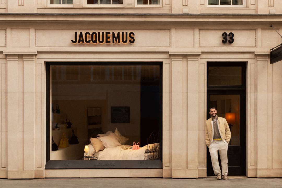 Simon Porte Jacquemus outside his London store.