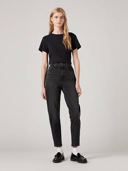 High Waisted Mom Jeans - Schwarz / Schwarz | Levi's