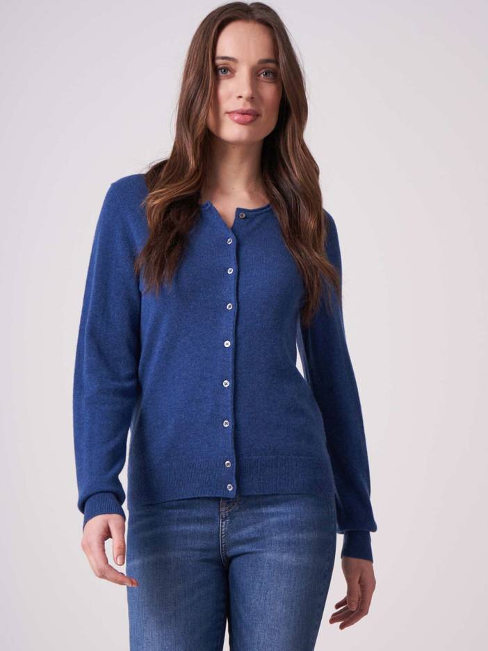 Basic fijngebreid vest met ronde hals van biologisch cashmere | Repeat Cashmere