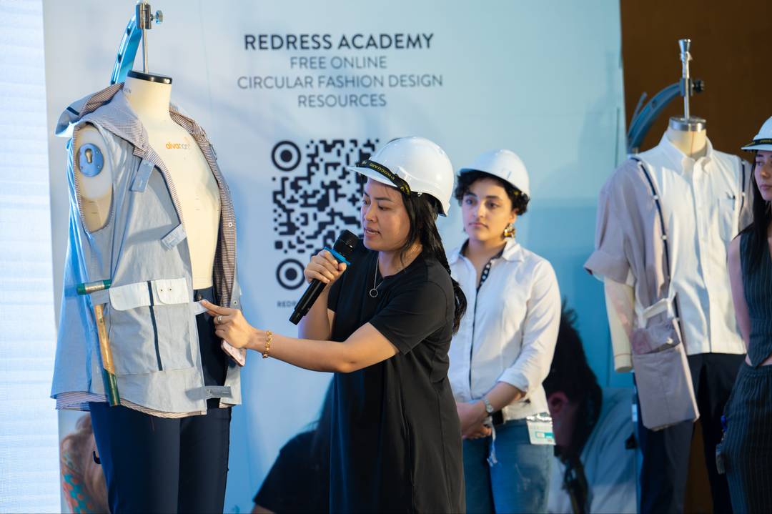 Nguyen Thi Dung, Vietnam, and Zari Qanei, Iran, Redress Design Award x TAL Challenge 2024