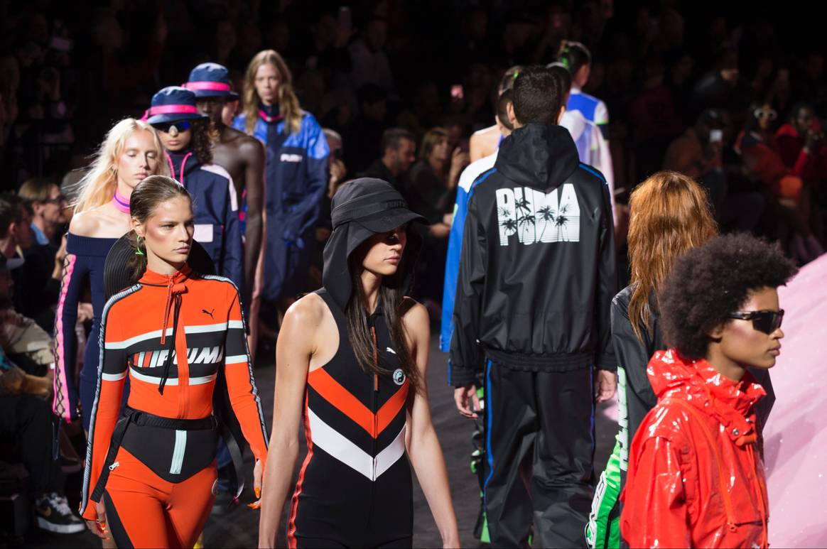 Rihanna at the Fenty x Puma show for SS18. Photo: Launchmetrics Spotlight