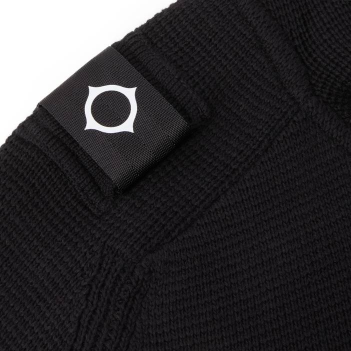 Milano Knit Full Zip Hoody-Jet Black | MA.STRUM 