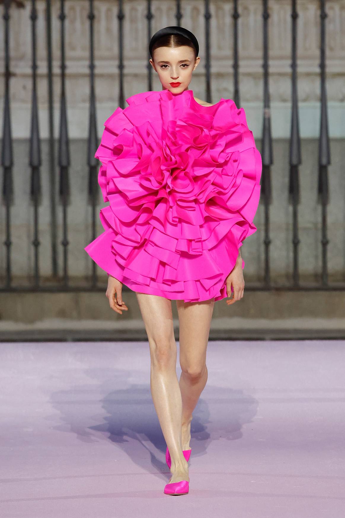 Carolina Herrera, presentación en la Plaza Mayor de Madrid de la colección Primavera/Verano 2026.