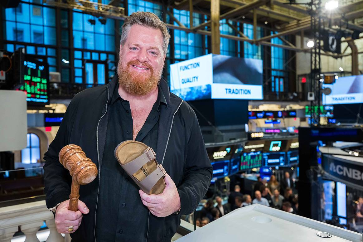 Oliver Reichert, director ejecutivo de Birkenstock, durante la sesión de salida a bolsa de la compañía en la Bolsa de Valores de Nueva York, el 11 de octubre de 2023.