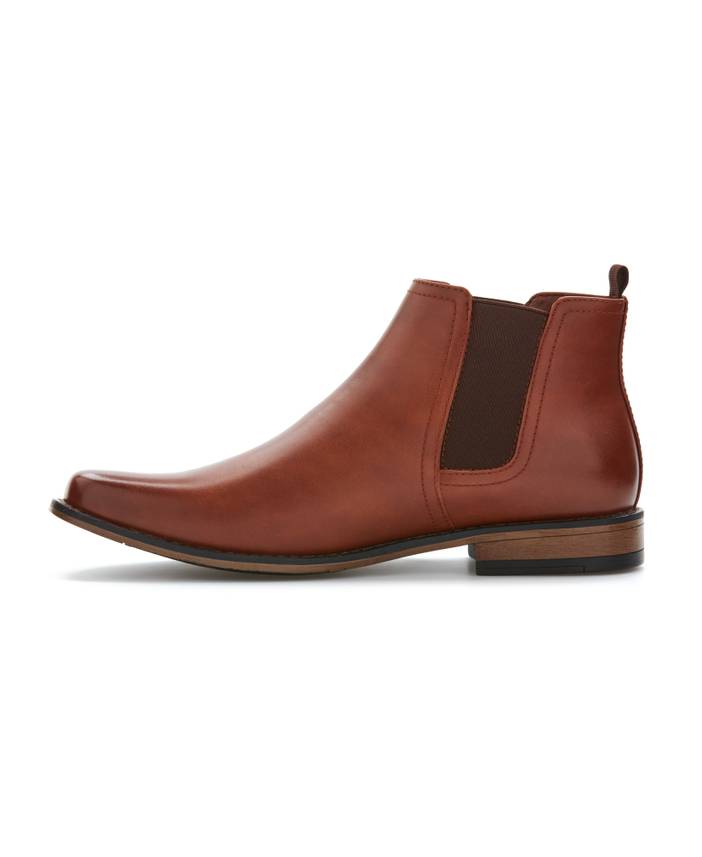 Men's Chris Boots in Cognac/Brown, Size 10.5, Solid, Regular | Perry Ellis