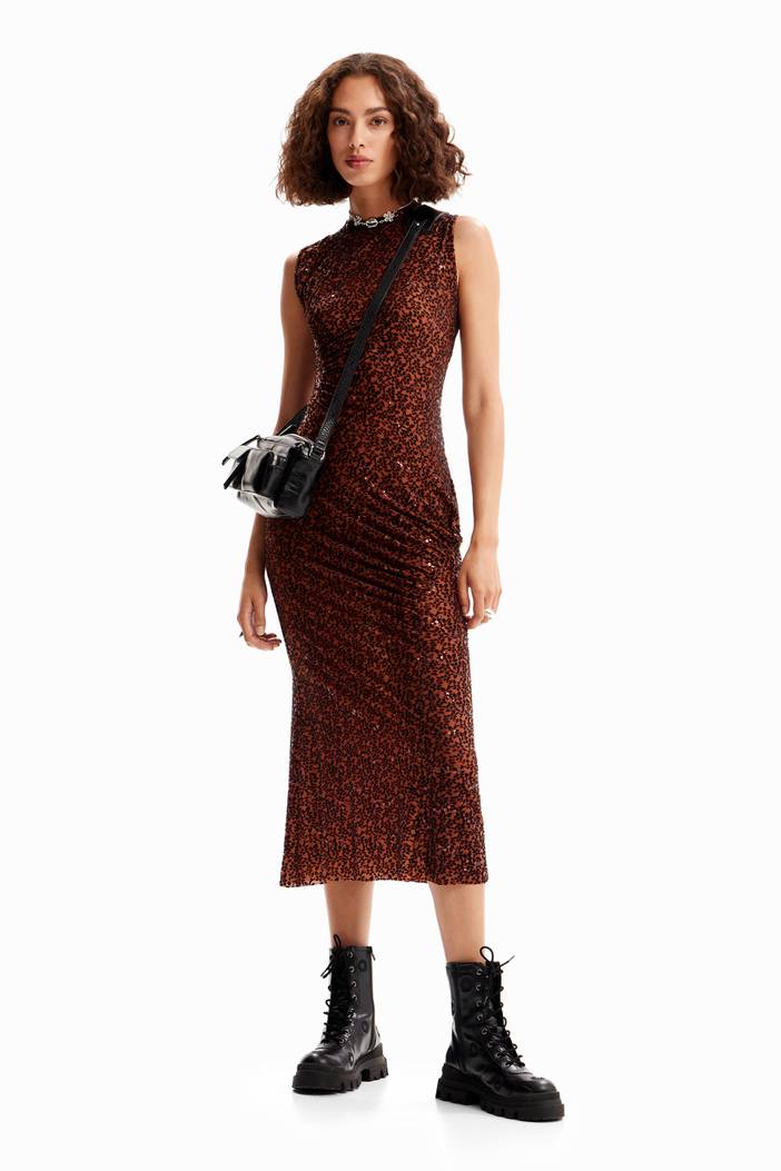 knee length dresses for ladies Desigual Floral Midi Dress
