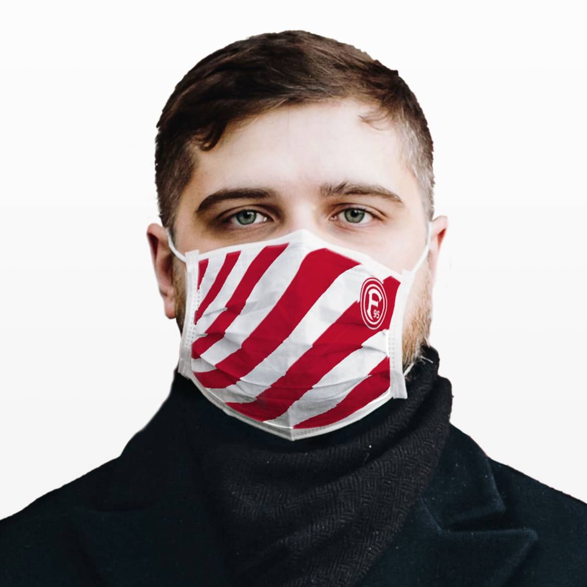 Bild: Maske des Fußballvereins Fortuna Düsseldorf