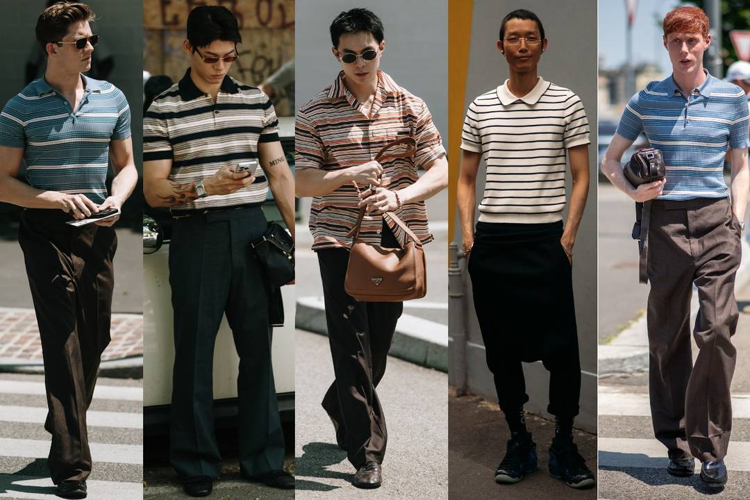 Striped shirts dominate the streets of Milan (SS26)