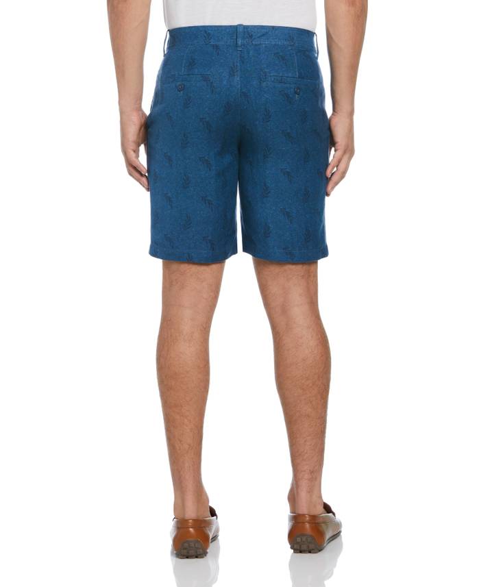 Men's Linen Blend Tropical Leaf Print Shorts | Cubavera