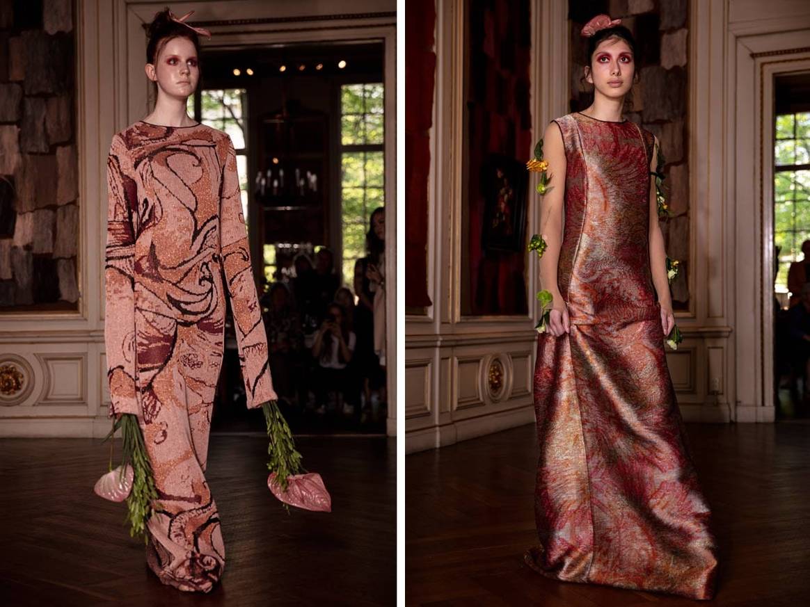 HAUTE NATURE: dromerige coutureshow in een zee van bloemstillevens