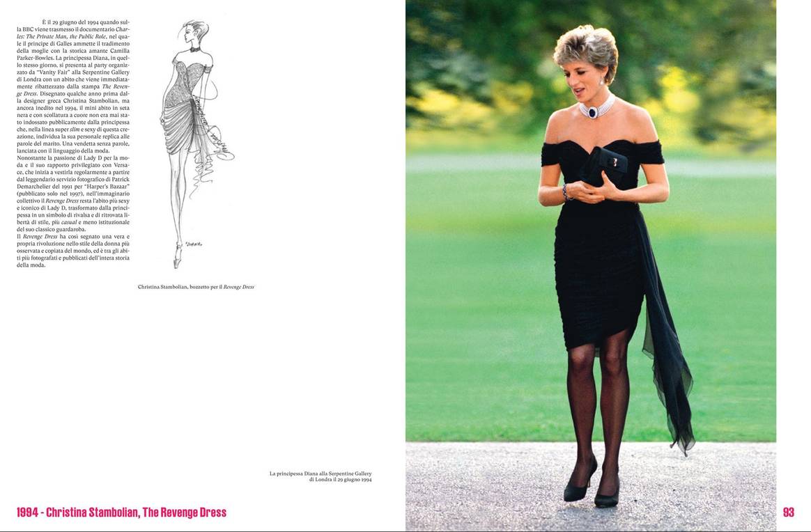 1994 Christina Stambolian, The Revenge Dress indossato da Lady Diana