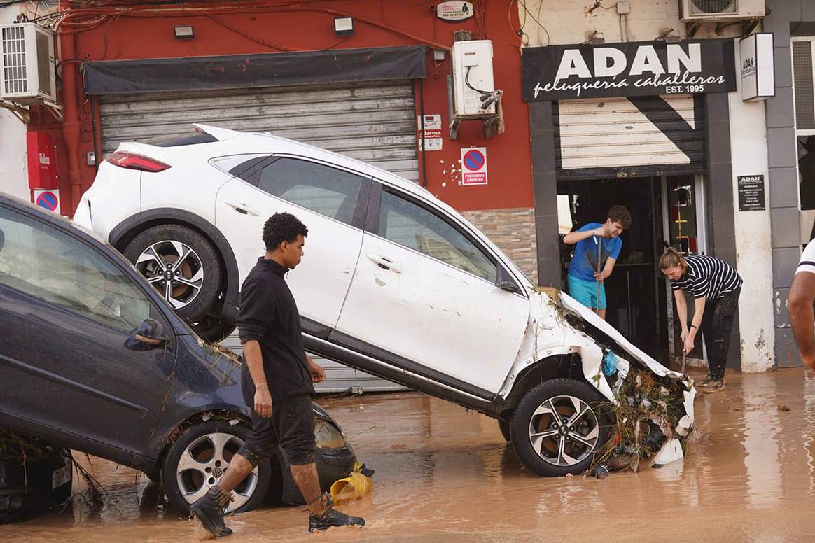 Image of the effects of the DANA as it passed through the autonomous communities of Castilla-La Mancha and the Valencian Community (Spain).