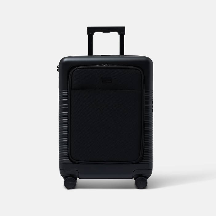 Carry on Suitcase Front pocket edition - Midnight Black | NORTVI