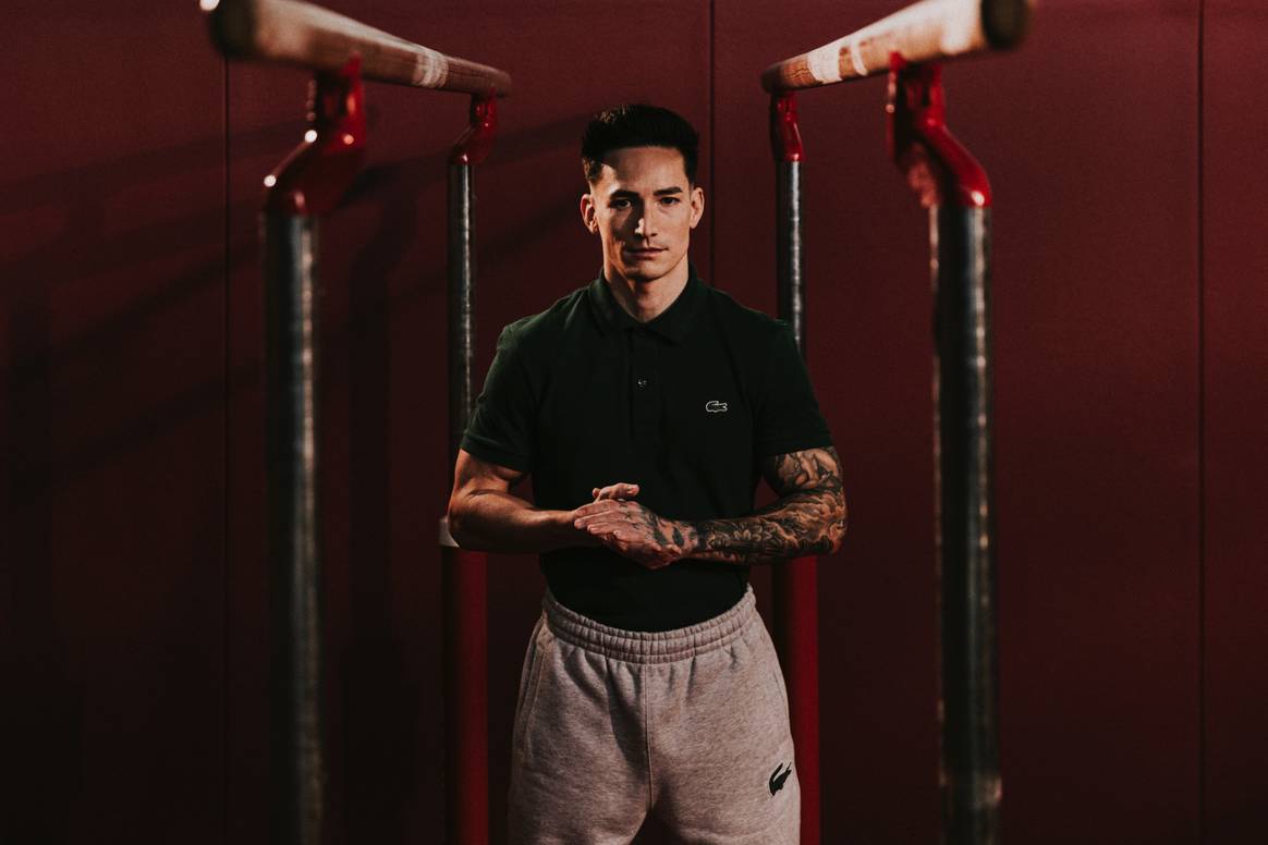 Olympic gymnast Marcel Nguyen. Image: Lacoste