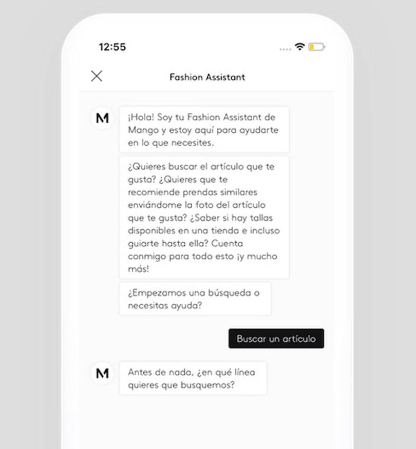 Mango lanza un chat bot con reconocimiento de imagen