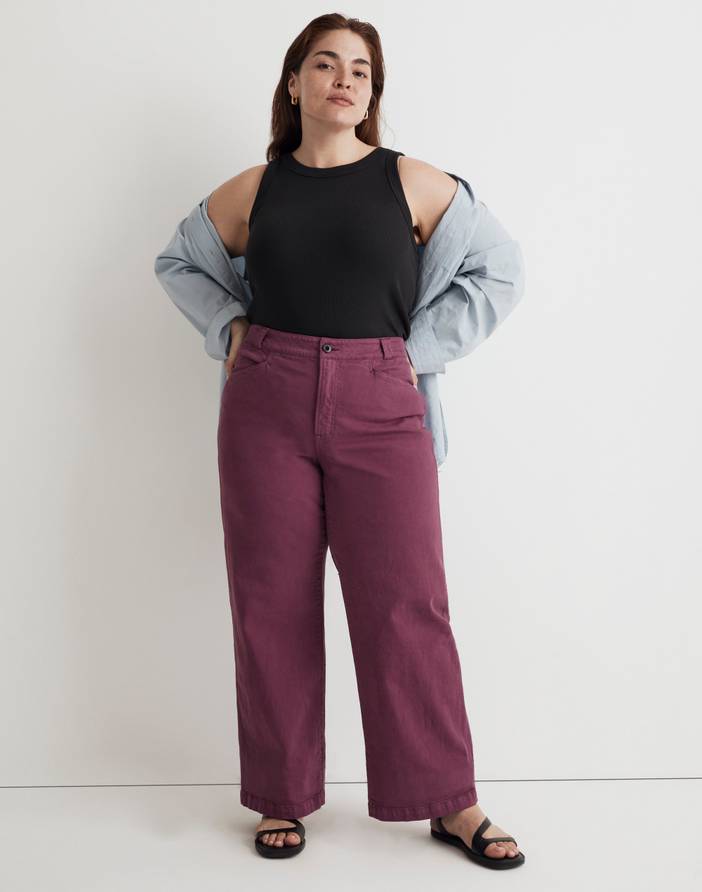 Plus Emmett 2.0 Wide-Leg Pants: Garment-Dyed Edition | Madewell