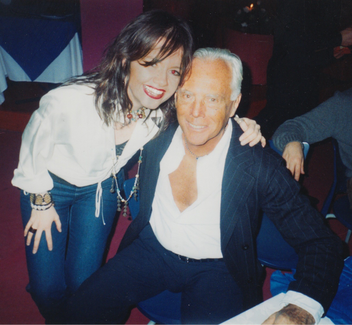 Autor con Giorgio Armani