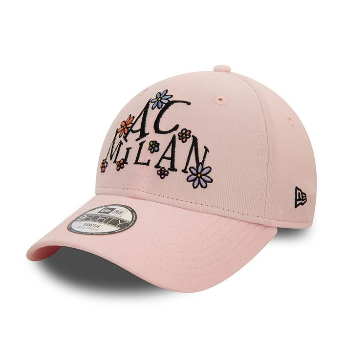 AC Milan Youth Needle Cord Pastel Pink 9FORTY Adjustable Cap newera adult unisex Pink newera adult unisex Pink newera adult unisex Pink newera adult u | new era