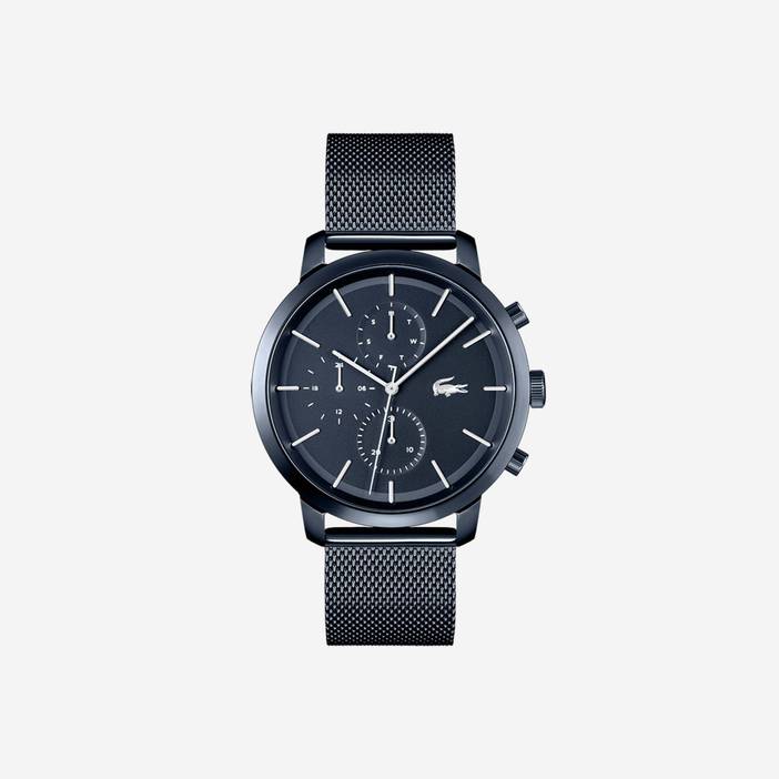 Herren Lacoste Replay Armbanduhr aus nachtblauem Stahl | Lacoste