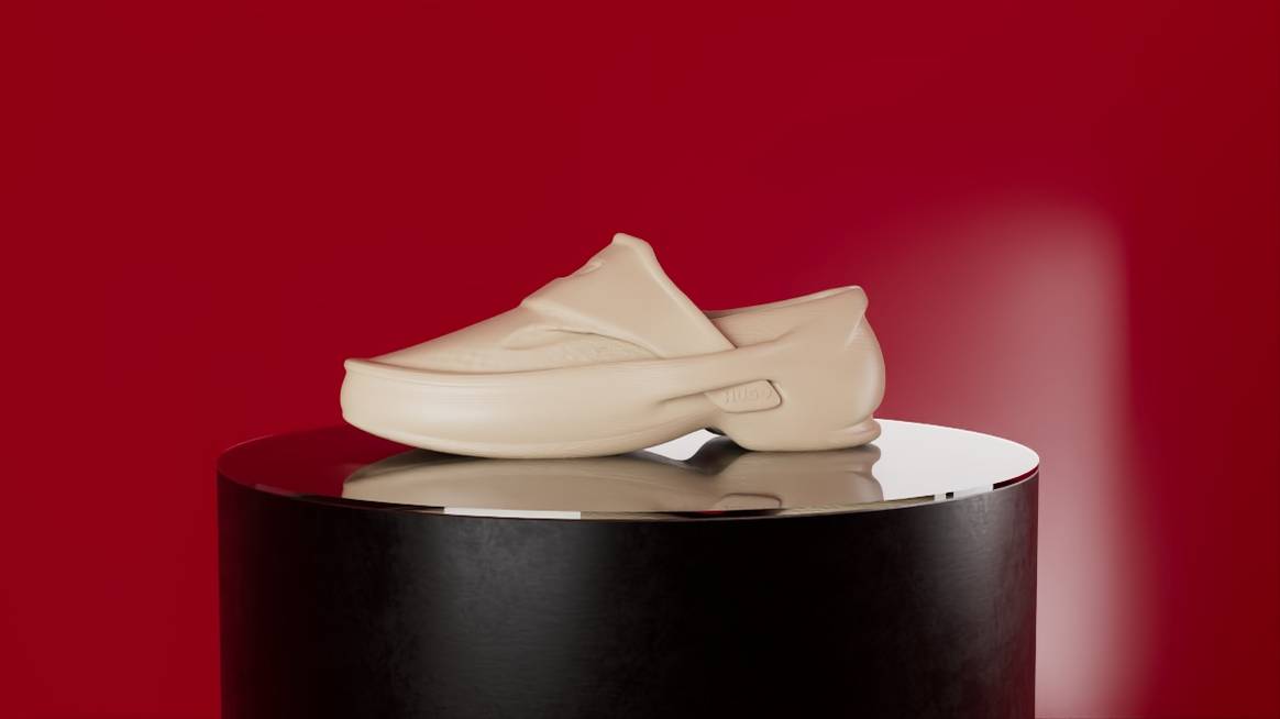 Mocassine impriméé a 3D hugo forwards x Zell field his hugo line, hugo boss