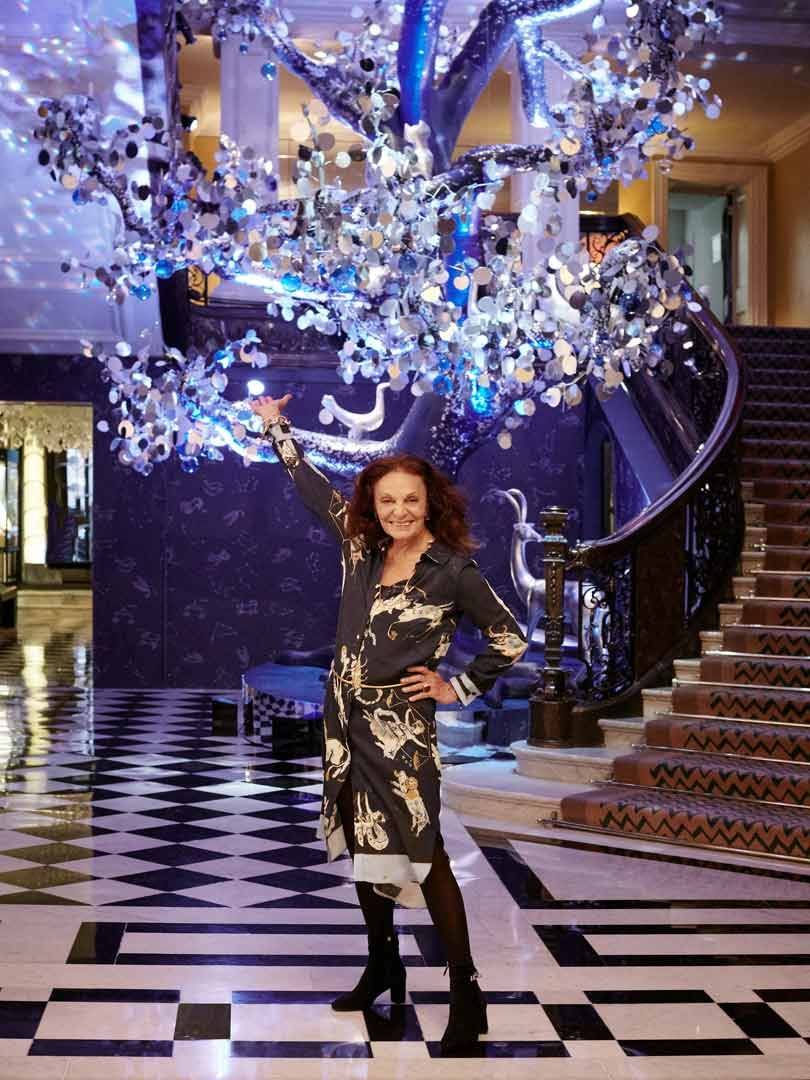 Diane von Furstenberg designs Claridge's Christmas tree