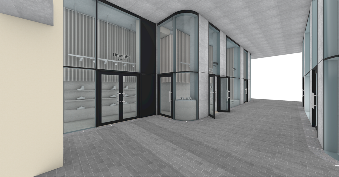Vue en 3D de la nouvelle boutique Timothée Paris.