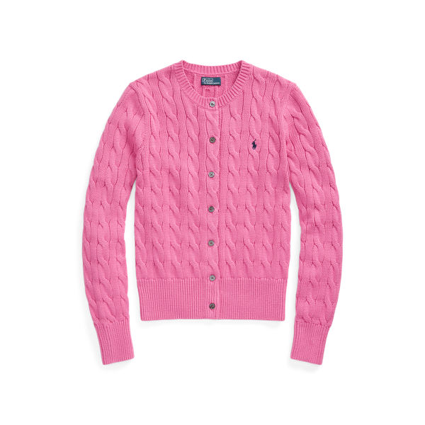 Rundhalsstrickjacke mit Zopfmuster | Ralph Lauren