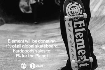 Element Skateboards partners with 1% for the Planet