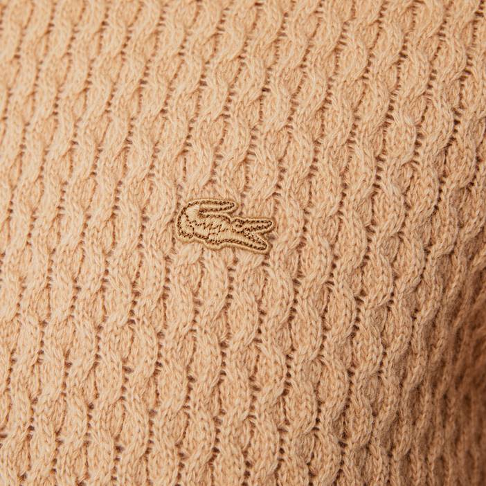 Herren Lacoste Pullover aus Wolle mit Zopfmuster | Lacoste