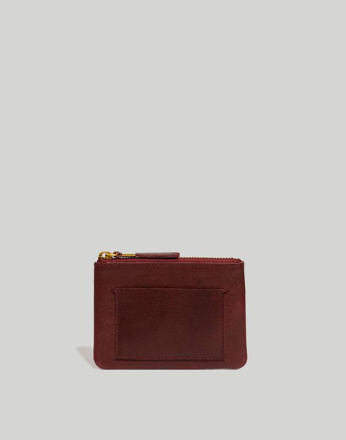 The Small Travel Zip Pouch in Leather | Madewell