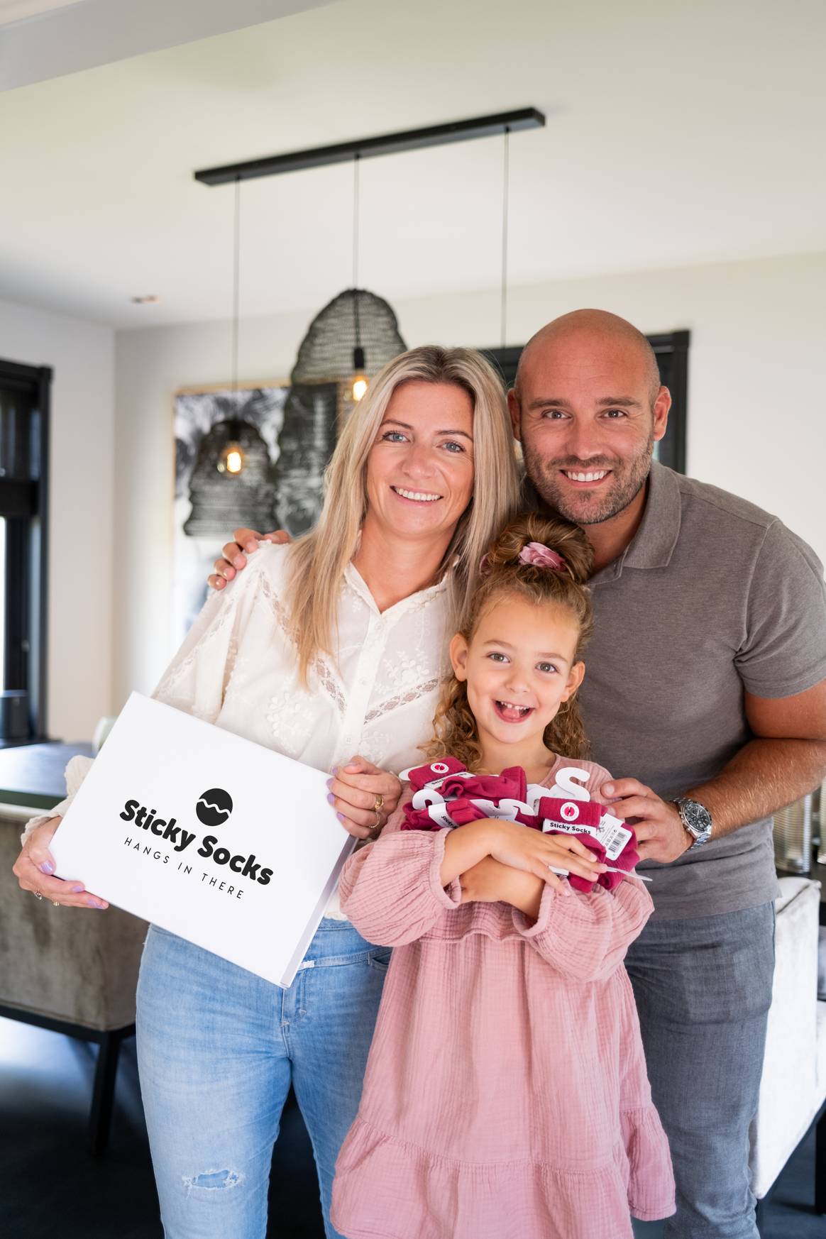 Mariëlle de Goijer, Joran Middelberg en dochter Mitzy Middelberg.