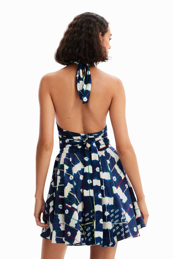 Stella Jean short halter dress | Desigual