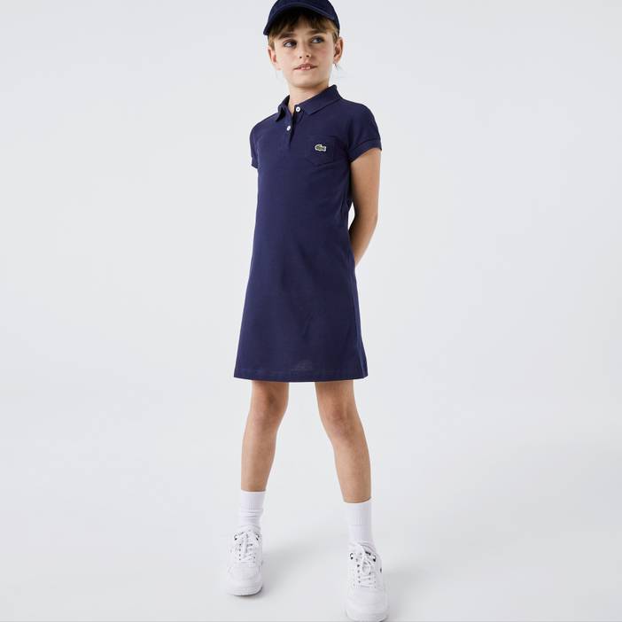 Mädchen Kleid im Polo-Style aus Baumwolle | Lacoste