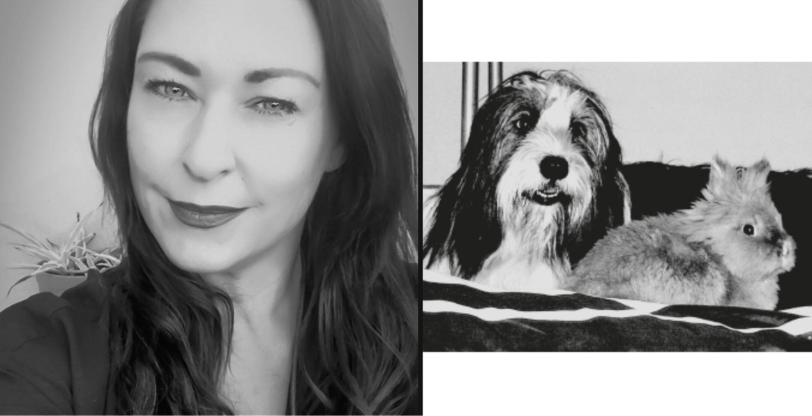 Founder Christine Rochlitz and the inspiration behind the label - dog Nelly and rabbit Lucky. Credits: Marie Manoc for Luckynelly