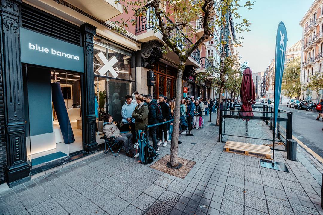 Apertura de la tienda de Blue Banana en Bilbao (España) en noviembre de 2022.