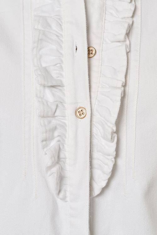 Caroline Tensen Brighton Denim Blouse Wit | Mart Visser