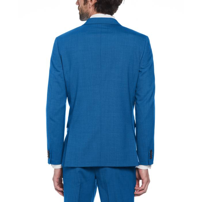 Men's Blue Textured Wool Blend Two Piece Suit | Original Penguin