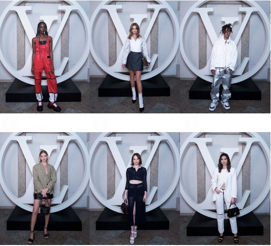 Les célébrités présentes au défilé croisière 2024 de Louis Vuitton au palais Borromée sur l'Isola Bella. Crédit Photo : Louis Vuitton