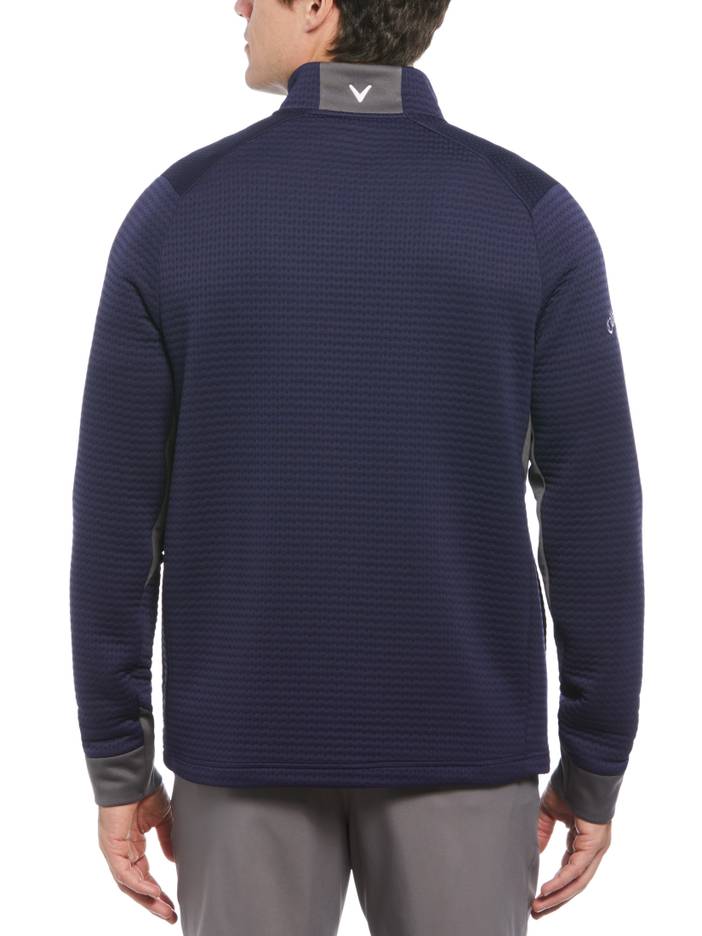 Men's Textured Midweight Stripe Half Zip Pullover Golf Shirt | Callaway