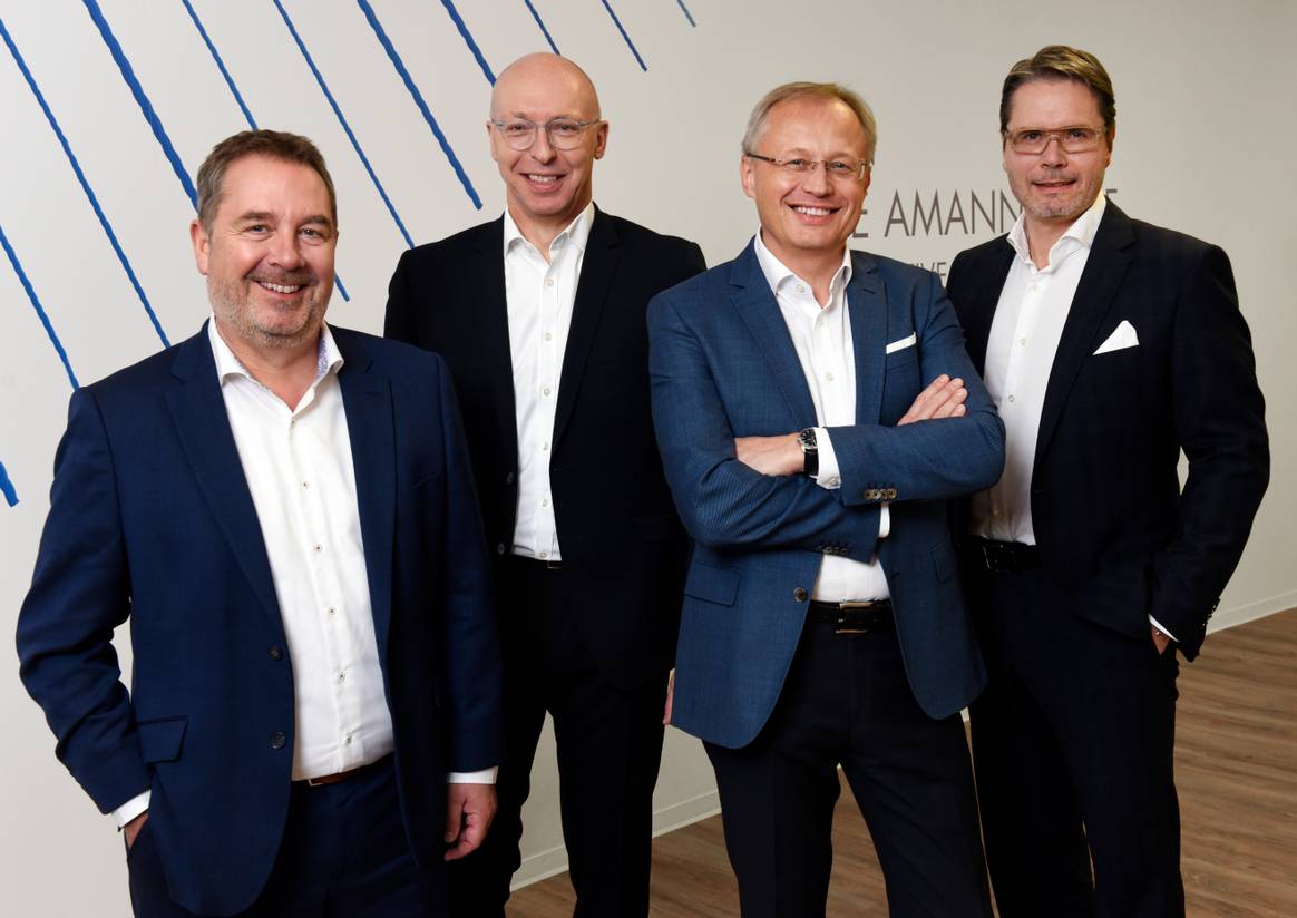 Wolfgang Findeis, Arved Westerkamp, Peter Morgalla, Ivo Herzog (von links nach rechts). Foto: Amann Group