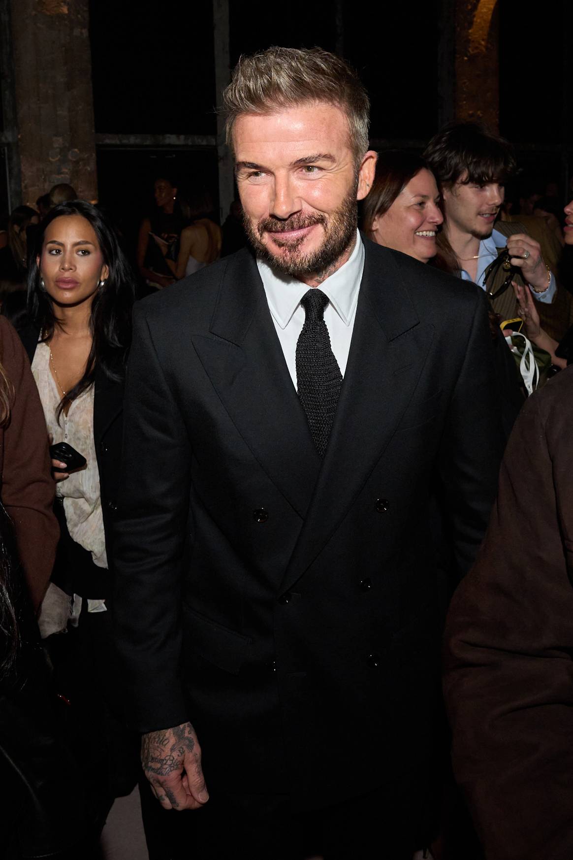 David Beckham at Victoria Beckham Fall Winter 2025, Ready to Wear