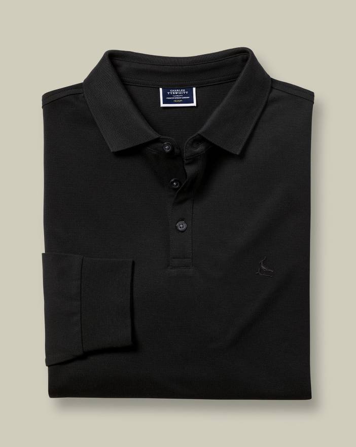Men's Charles Tyrwhitt Long Sleeve Pique Polo Shirt | Charles Tyrwhitt